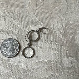 COPY - Petite round white 10 kt gold lever back, very small , light gold